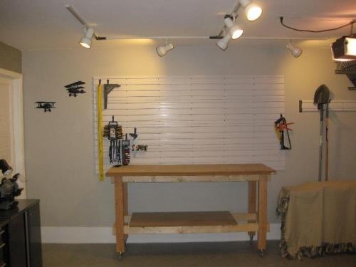 Lighting and 4X8 Track-wall  Organization