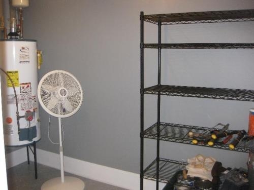 Storage room shelves