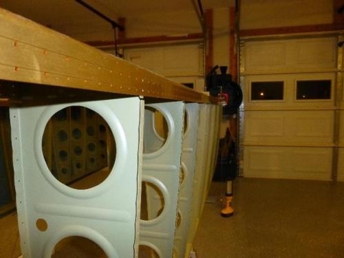 Fishing lines aligned w/ rivet runs