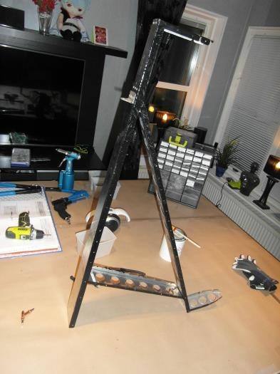 Painted and riveted.