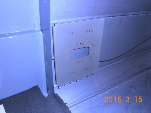 ELT Bracket w/hinges installed for ADS-B bracket