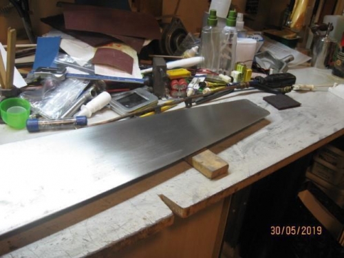 #2 backside Scotch brite.