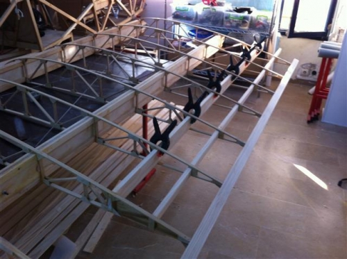 Spar in place, epoxied