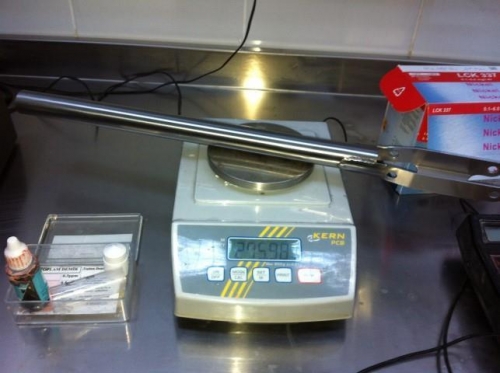 Weighing the product