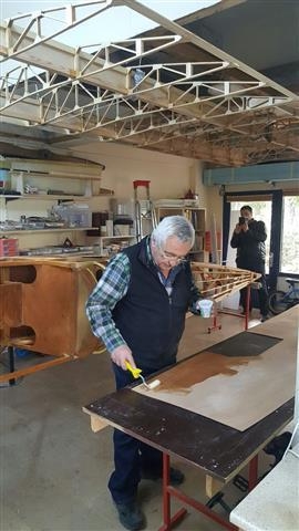 Yours truly varnishing