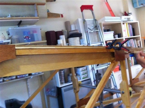 First strip in place