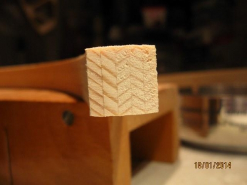 Ends ready to be glued