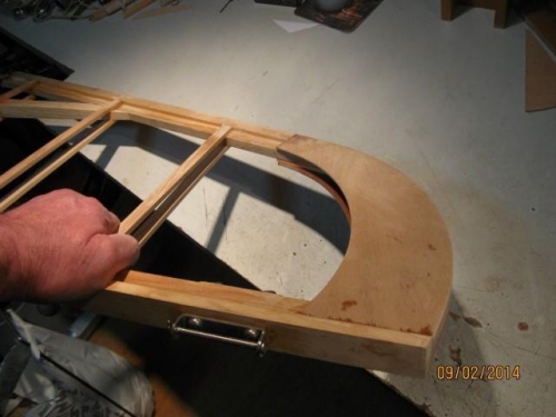 Top plywood parts in place.