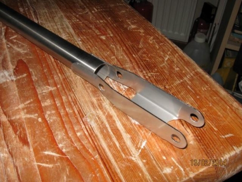 On 25x1 tube, trial fit.