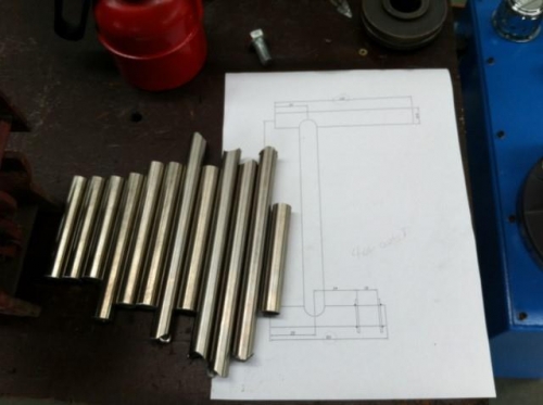 Pipe for rudder pedals