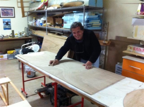 Akin sanding bottom ply