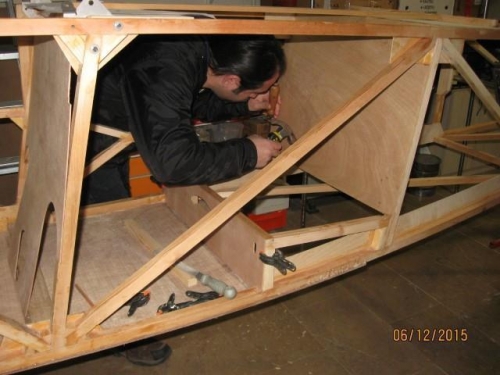 Burak working on rear seat