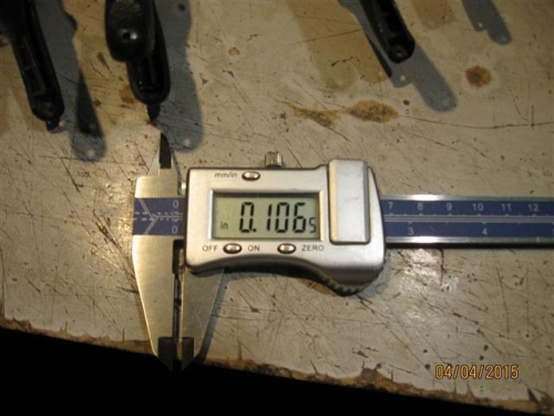 Ply thickness in inches