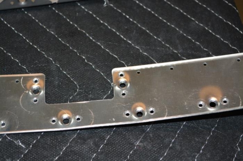 countersink and dimple fwd fuselage doubler