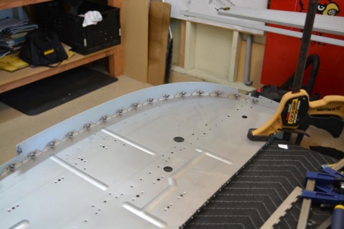 inside view of nut plates installed on doubler