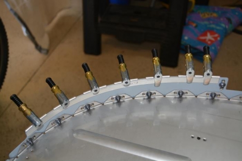 short side hinge clamped in place