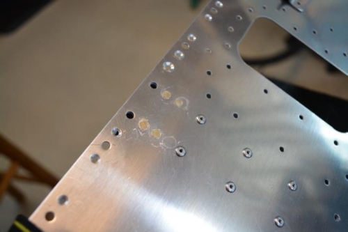 Rivetted the control columns