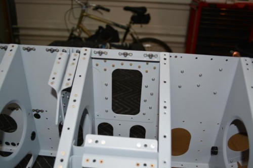 Doubler rivetted in place