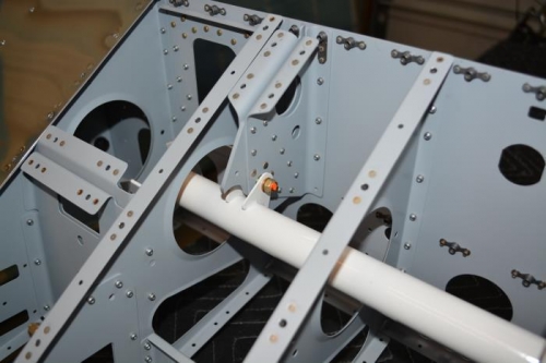 Control column bolted in place