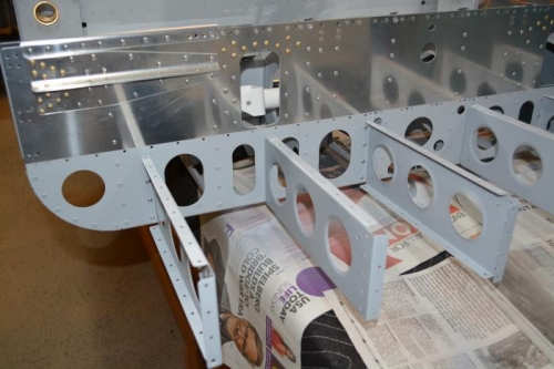 Prepped and assembled the step ribs to the bulkhead