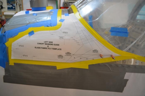 applied template and masking along the edgeand across teh top