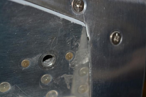 the frame caused some damage to the top skin...should be able to fix it