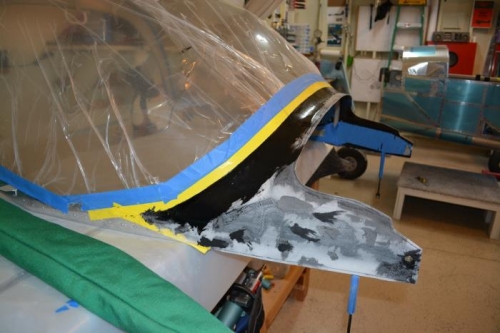 added layer of balck resin across top