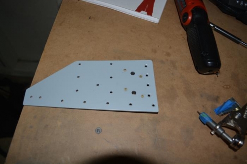 Left roll bar attach plate prepped