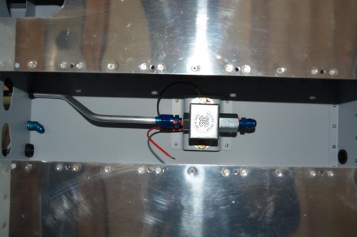 Fuel line from pump attached