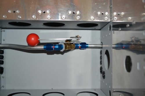 shut-off valve fuel lines attached