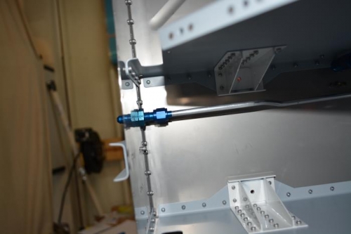 firewall shelf fitting installed and tube attached