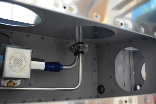 Added hose clamps to secure return line inplace