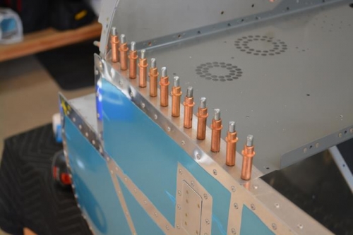 holes drilled and celcoed in place