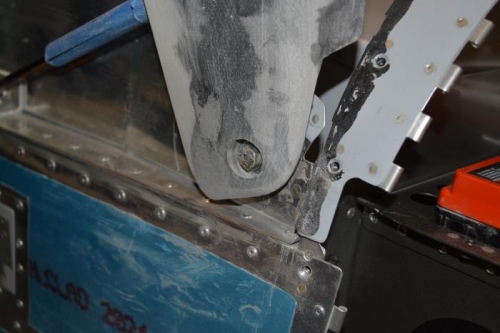 reinstalled canopy and sanded for clearance