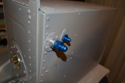 fittings installed on tank