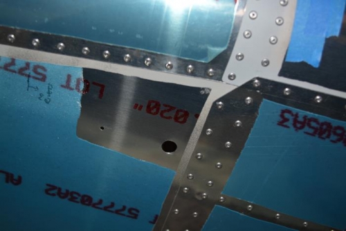 holes drilled in bottom skin