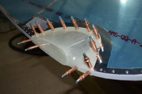 Tip clecoed in place to for a test fit