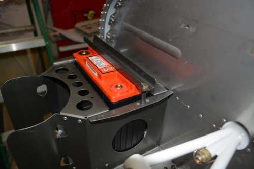 battery bracket painted and installed