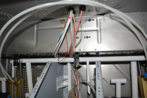 over the rudder peddals