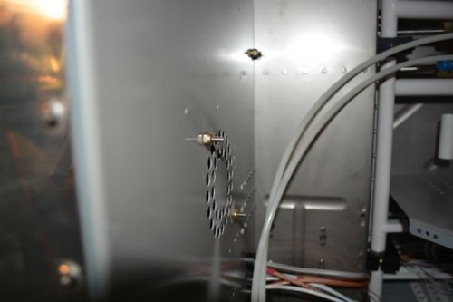 screws hang down quite far...nice knee banger