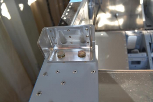 Roll bar base temporarely bolted into place