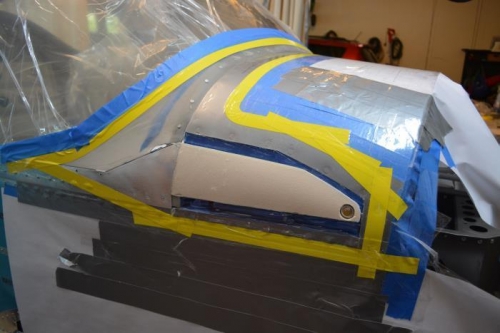 applied packing tape across voids