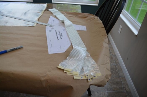 cut out the strips for across the top