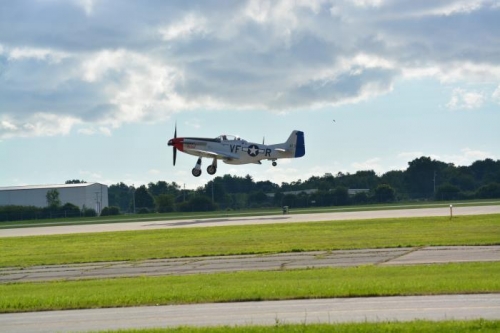 P-51 mustang just taking off