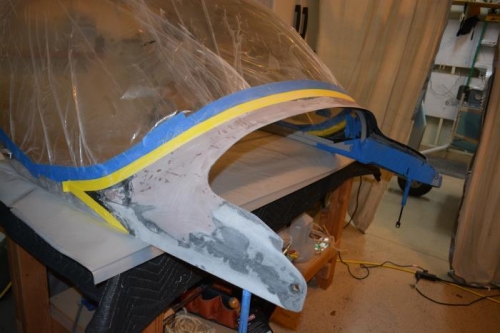 working some detailed sanding