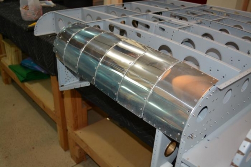 clecoes removed...not much holding this on...mostly just riveted to each other