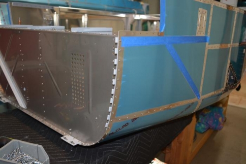 Left cowl hinge installed