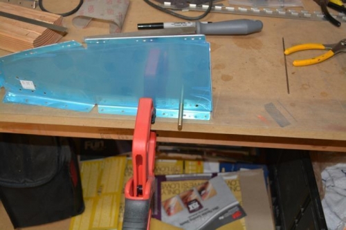 clamp canopy rib to workbench