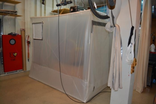 Booth finished, but no paint trials yet