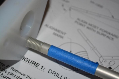 initial drill mark (after removed)